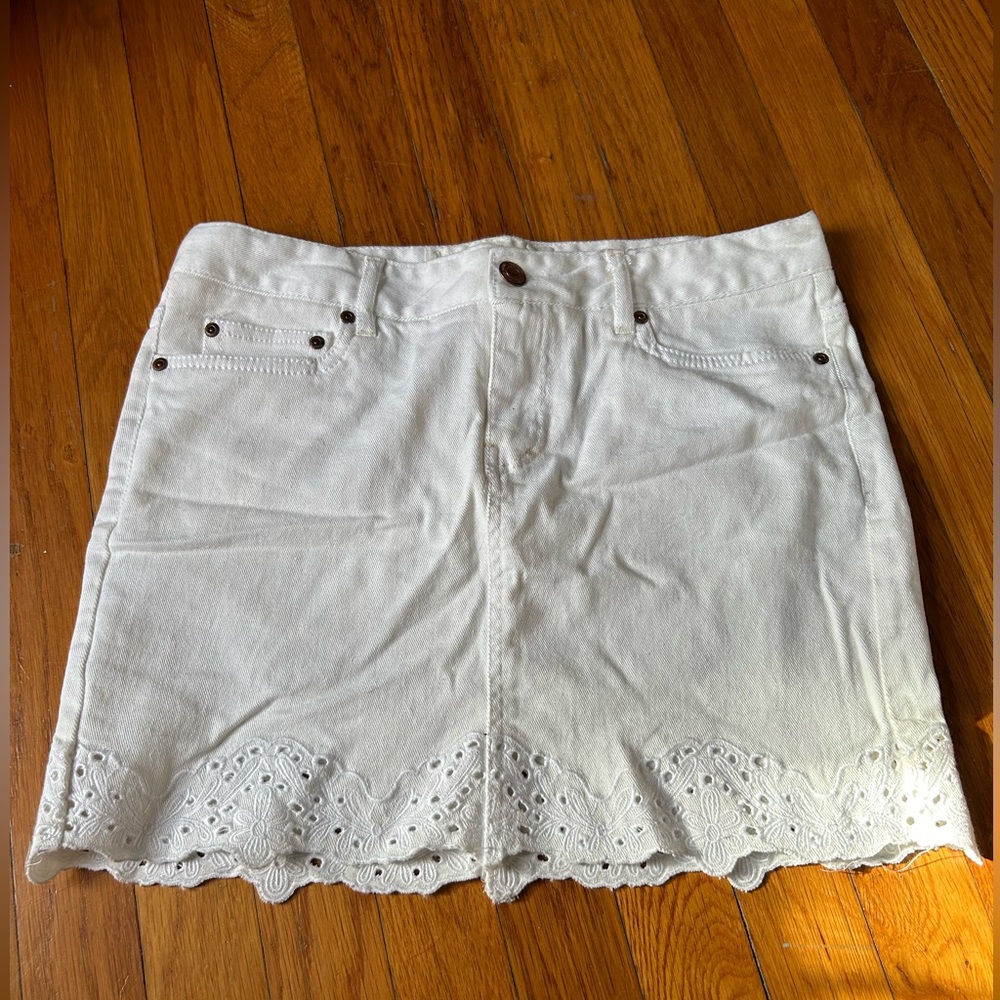 White H&M Denim Mini skirt